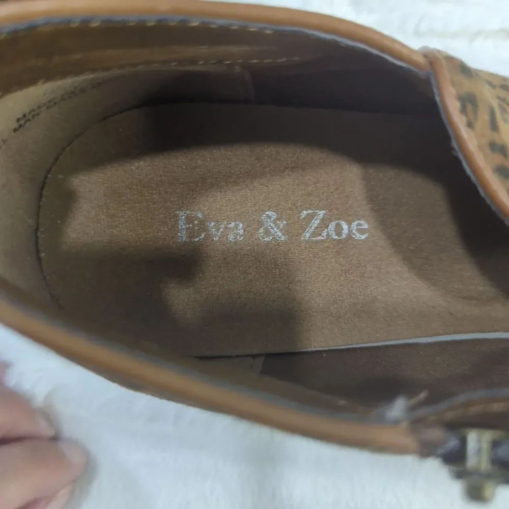 Eva‎ & Zoe Women's Cheetah Print Faux-Suede Ankle Boots Size 11